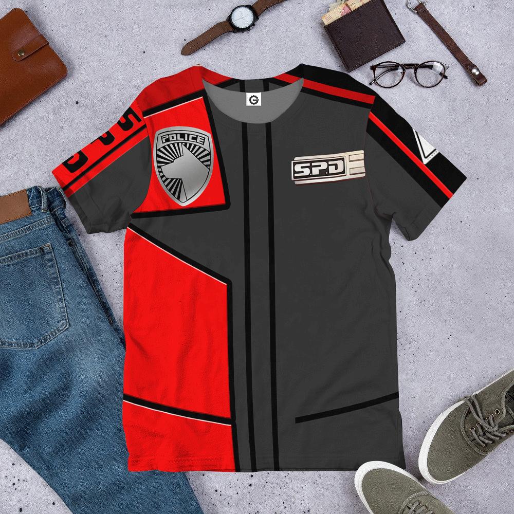  Power Rangers S.P.D Red Uniform Tshirt Hoodie Apparel