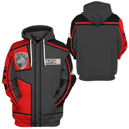  Power Rangers S.P.D Red Uniform Tshirt Hoodie Apparel
