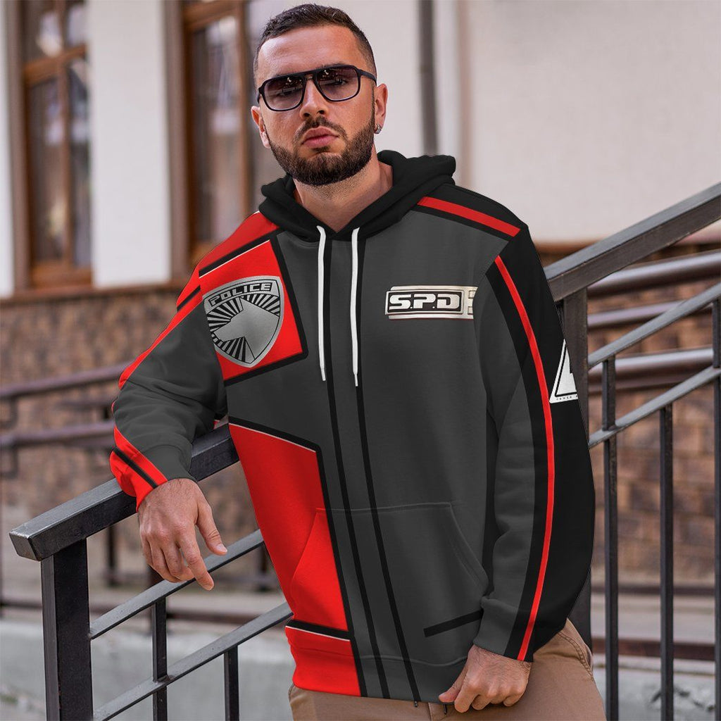 Power Rangers S.P.D Red Uniform Tshirt Hoodie Apparel