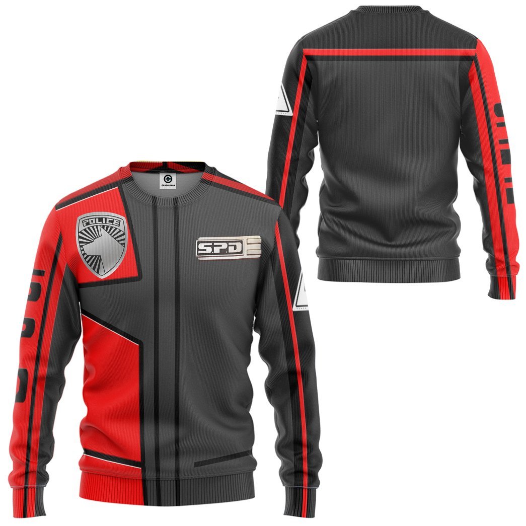  Power Rangers S.P.D Red Uniform Tshirt Hoodie Apparel