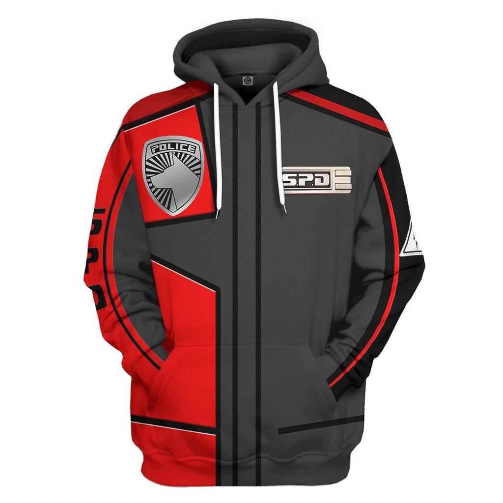  Power Rangers S.P.D Red Uniform Tshirt Hoodie Apparel