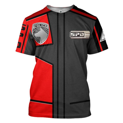  Power Rangers S.P.D Red Uniform Tshirt Hoodie Apparel