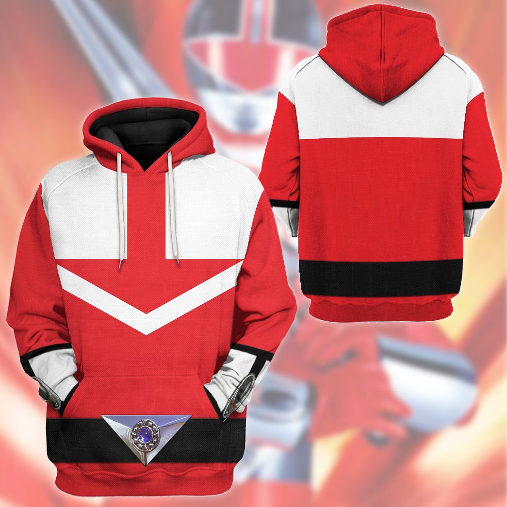  Red Power Rangers Time Force Tshirt Hoodie Apparel
