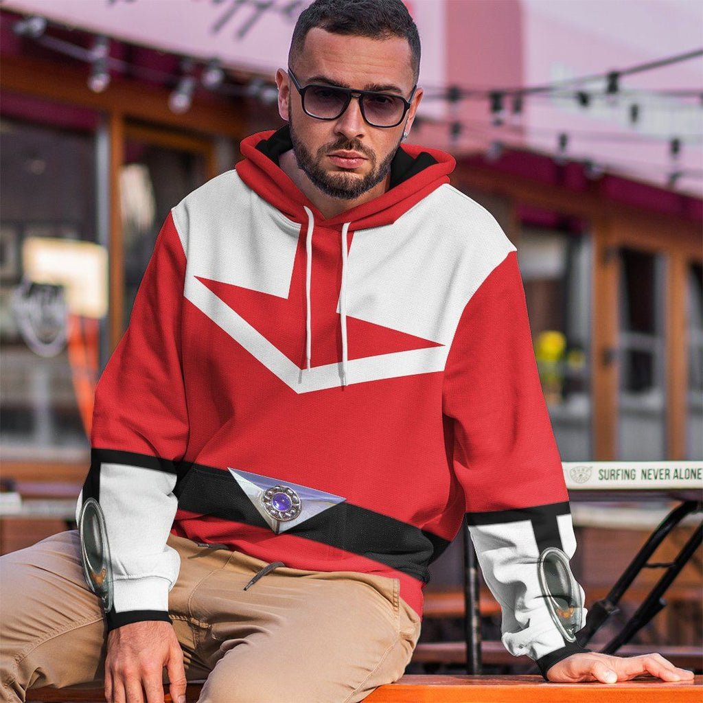  Red Power Rangers Time Force Tshirt Hoodie Apparel