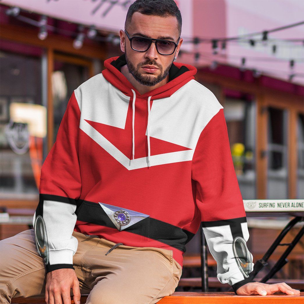  Red Power Rangers Time Force Tshirt Hoodie Apparel