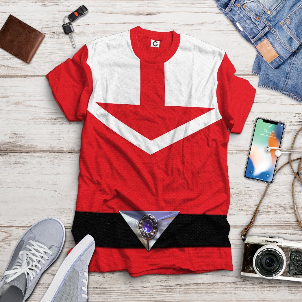  Red Power Rangers Time Force Tshirt Hoodie Apparel