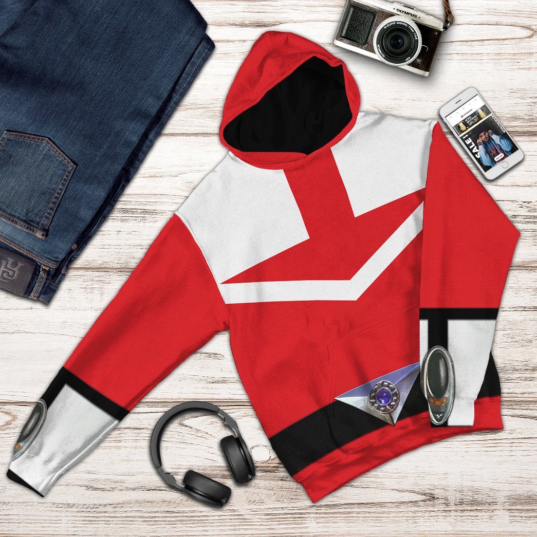  Red Power Rangers Time Force Tshirt Hoodie Apparel