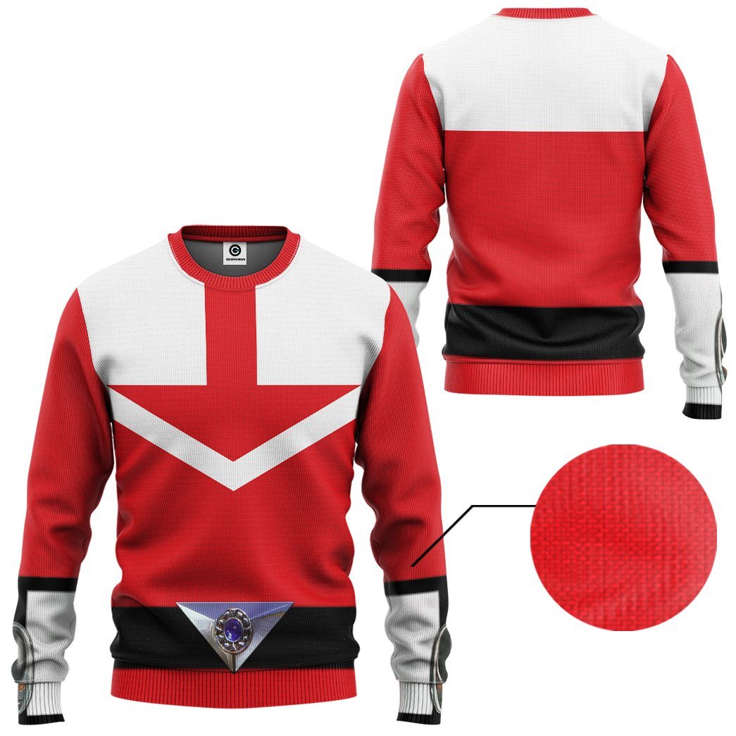  Red Power Rangers Time Force Tshirt Hoodie Apparel
