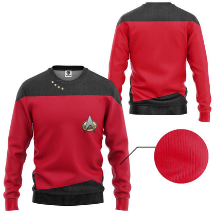  S.T The Next Generation 1987 1994 Red Custom Tshirt Hoodie Apparel