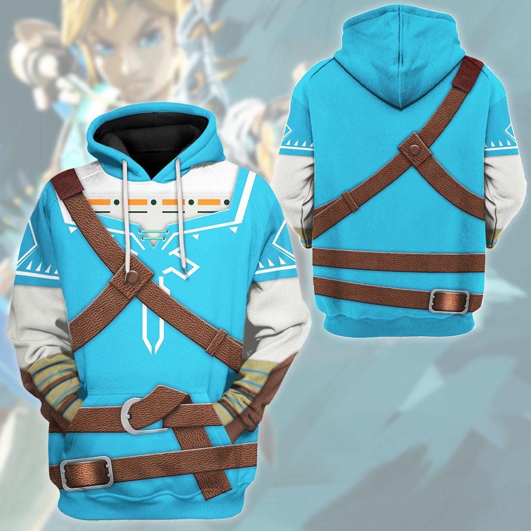  The Legend Of Zelda Link BOTW Cosplay Custom Tshirt Hoodie Apparel