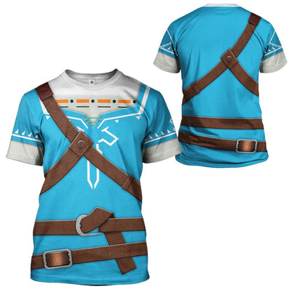  The Legend Of Zelda Link BOTW Cosplay Custom Tshirt Hoodie Apparel