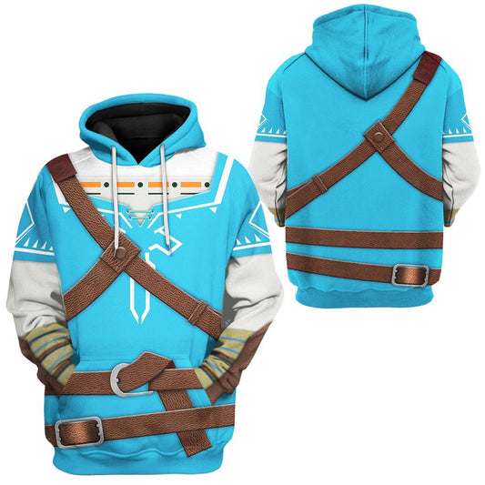  The Legend Of Zelda Link BOTW Cosplay Custom Tshirt Hoodie Apparel