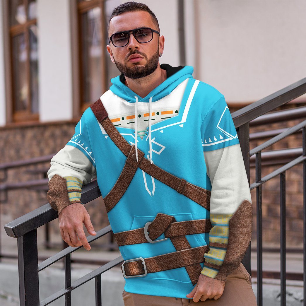  The Legend Of Zelda Link BOTW Cosplay Custom Tshirt Hoodie Apparel