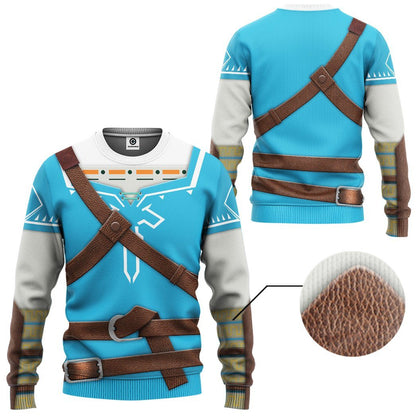  The Legend Of Zelda Link BOTW Cosplay Custom Tshirt Hoodie Apparel