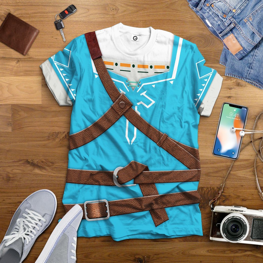  The Legend Of Zelda Link BOTW Cosplay Custom Tshirt Hoodie Apparel