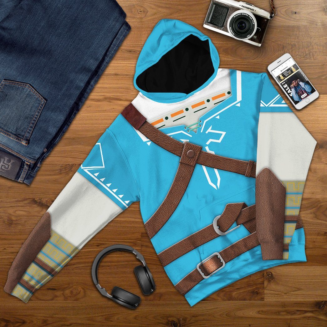  The Legend Of Zelda Link BOTW Cosplay Custom Tshirt Hoodie Apparel