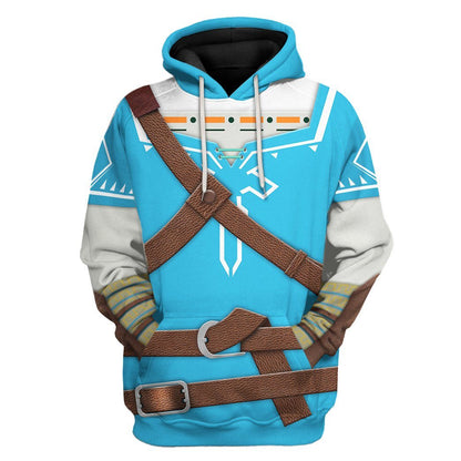  The Legend Of Zelda Link BOTW Cosplay Custom Tshirt Hoodie Apparel