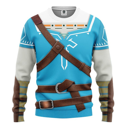  The Legend Of Zelda Link BOTW Cosplay Custom Tshirt Hoodie Apparel