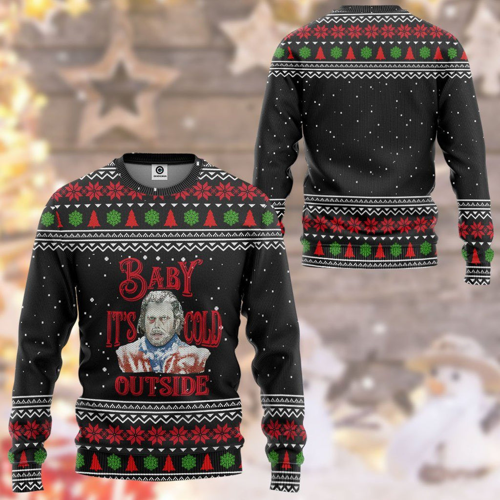  The Shining Baby It's Cold Outside Ugly Christmas Custom Tshirt Hoodie Apparel