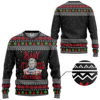  The Shining Baby It's Cold Outside Ugly Christmas Custom Tshirt Hoodie Apparel