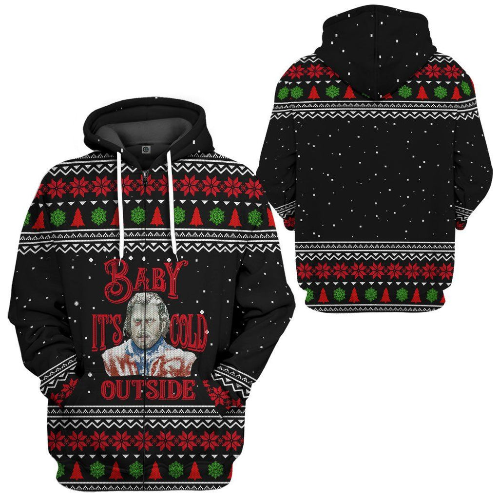  The Shining Baby It's Cold Outside Ugly Christmas Custom Tshirt Hoodie Apparel