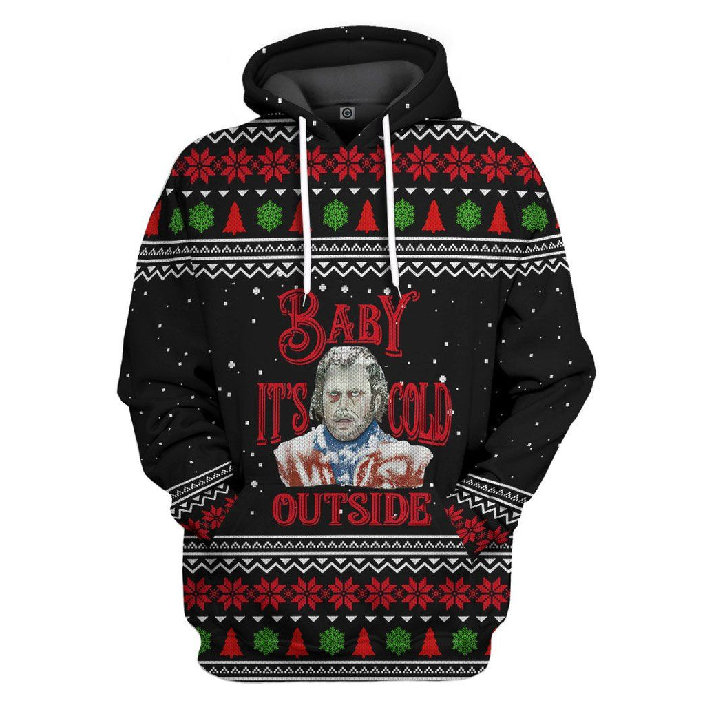  The Shining Baby It's Cold Outside Ugly Christmas Custom Tshirt Hoodie Apparel