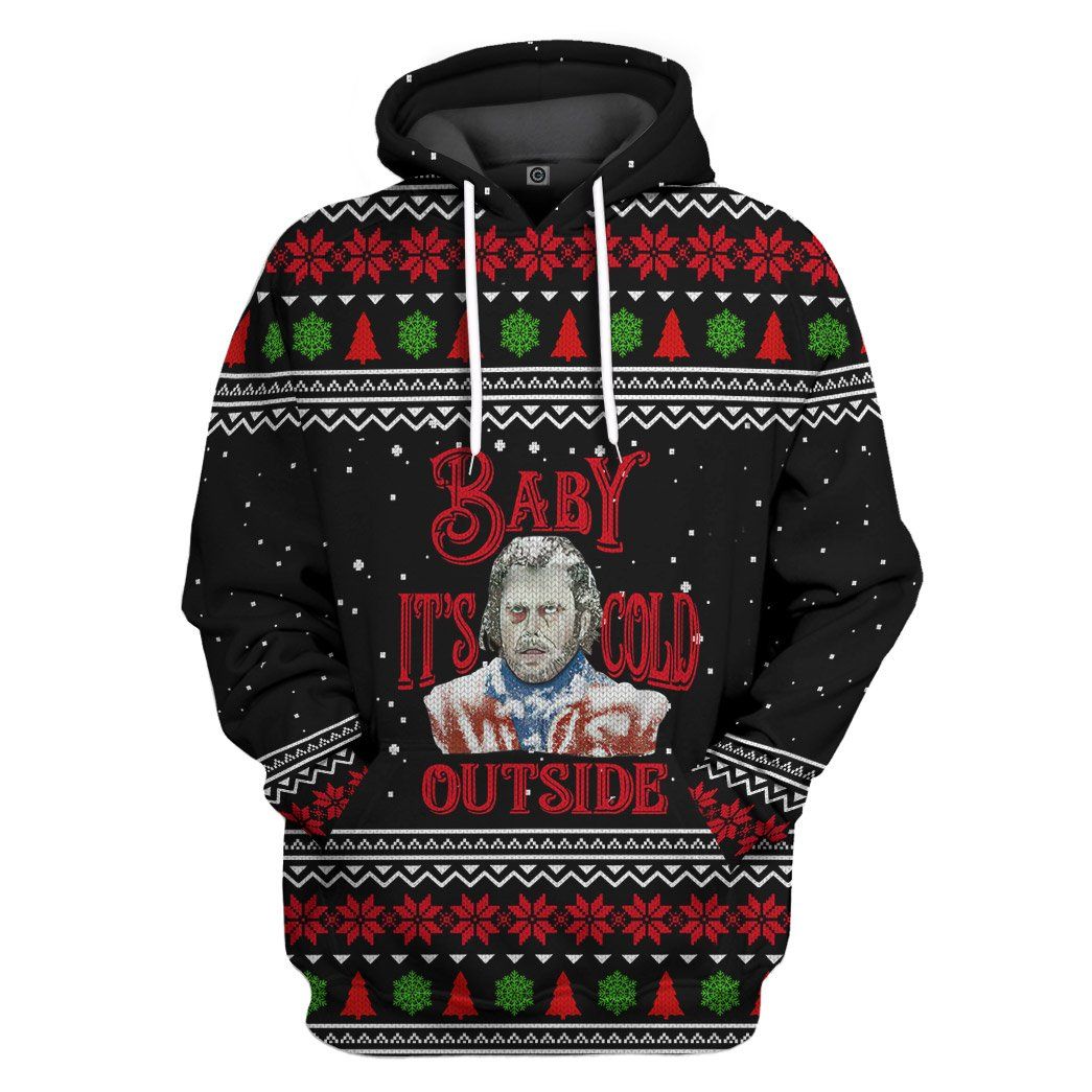  The Shining Baby It's Cold Outside Ugly Christmas Custom Tshirt Hoodie Apparel