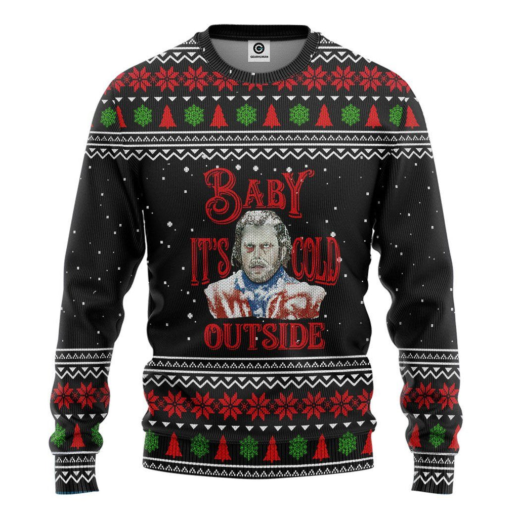  The Shining Baby It's Cold Outside Ugly Christmas Custom Tshirt Hoodie Apparel