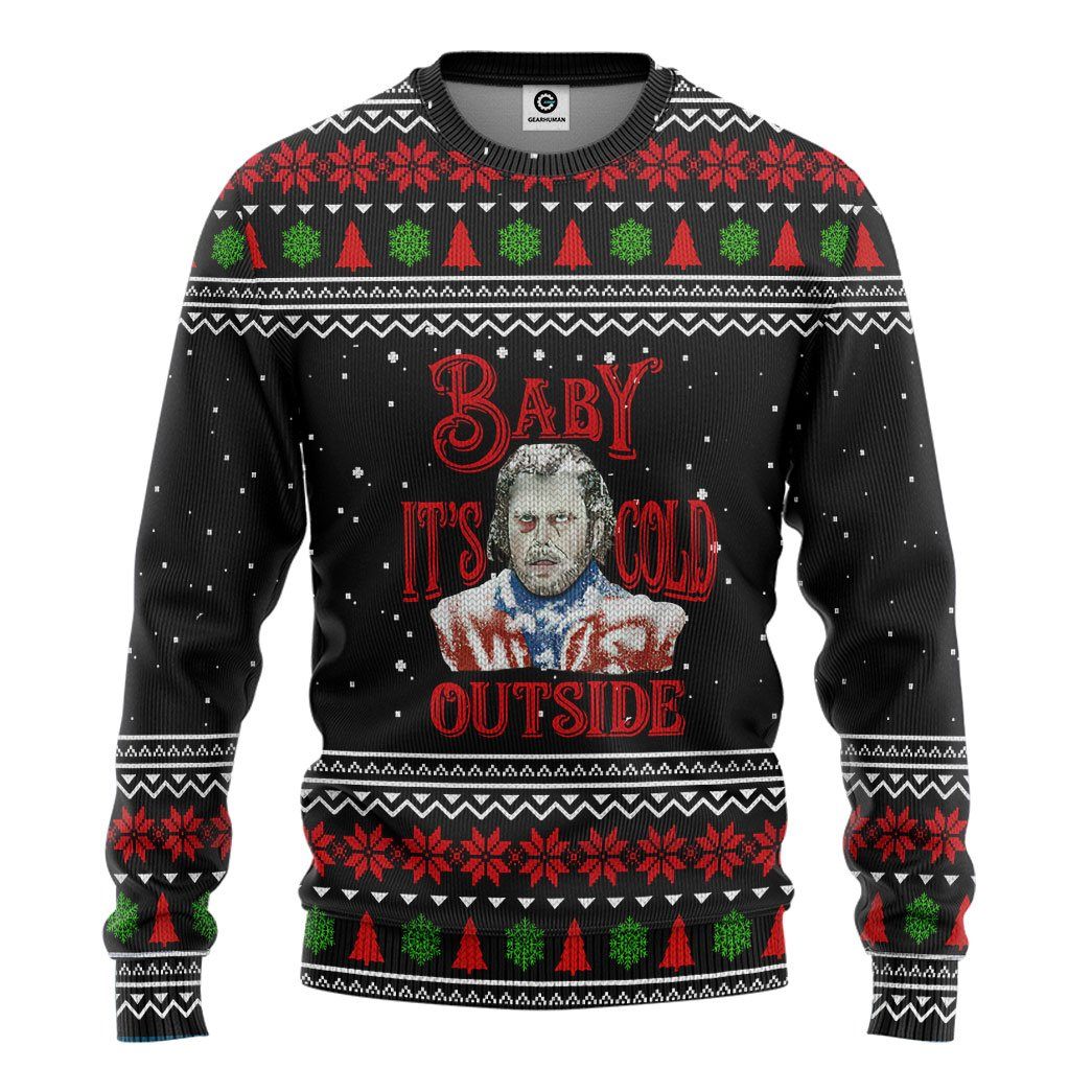  The Shining Baby It's Cold Outside Ugly Christmas Custom Tshirt Hoodie Apparel