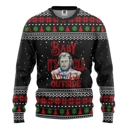  The Shining Baby It's Cold Outside Ugly Christmas Custom Tshirt Hoodie Apparel