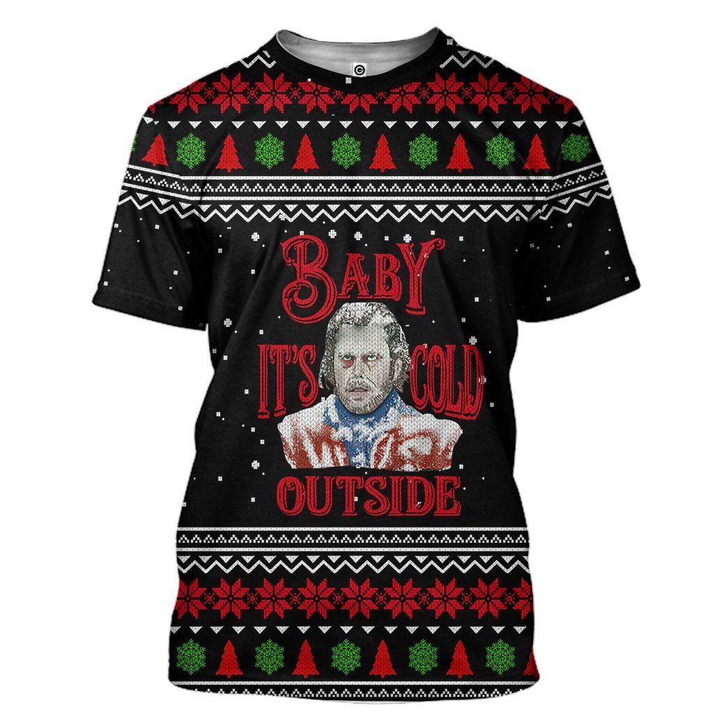  The Shining Baby It's Cold Outside Ugly Christmas Custom Tshirt Hoodie Apparel
