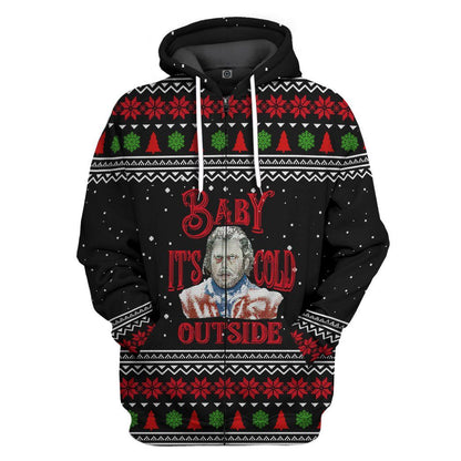  The Shining Baby It's Cold Outside Ugly Christmas Custom Tshirt Hoodie Apparel