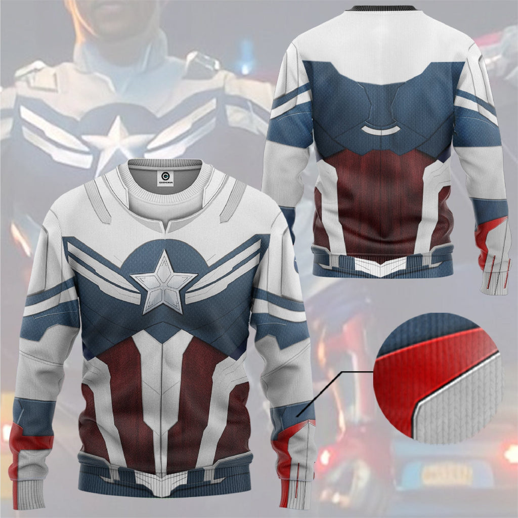  Sam Wilson Captain America Custom Tshirt Hoodie Apparel