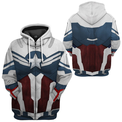  Sam Wilson Captain America Custom Tshirt Hoodie Apparel