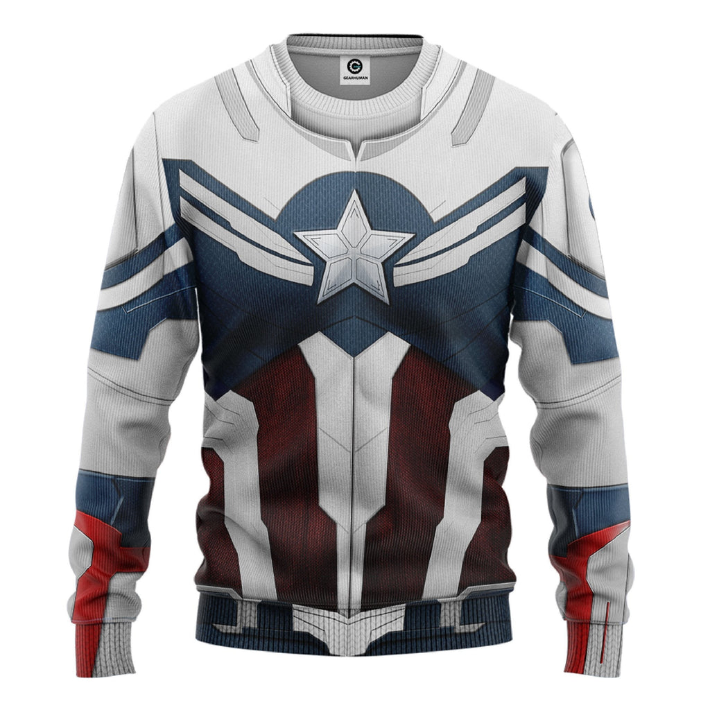  Sam Wilson Captain America Custom Tshirt Hoodie Apparel