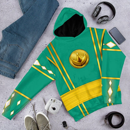  Green Ninja Mighty Morphin Power Rangers Custom Tshirt Hoodie Apparel