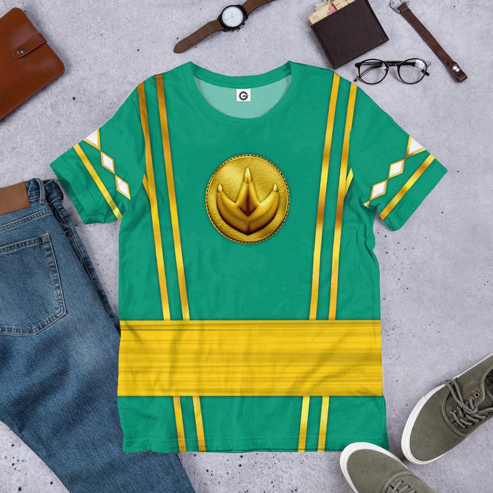  Green Ninja Mighty Morphin Power Rangers Custom Tshirt Hoodie Apparel