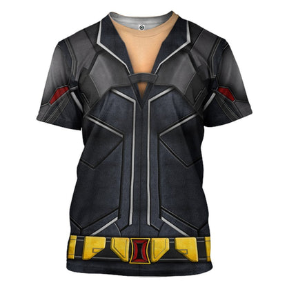 MV T-shirt Black Widow Costume Black Red Shirt Hoodie MV Hoodie