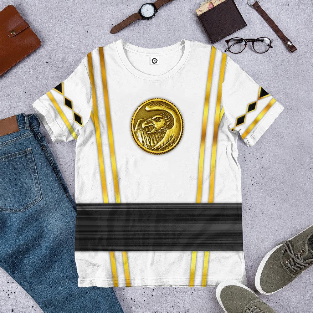  White Ninja Mighty Morphin Power Rangers Custom Tshirt Hoodie Apparel