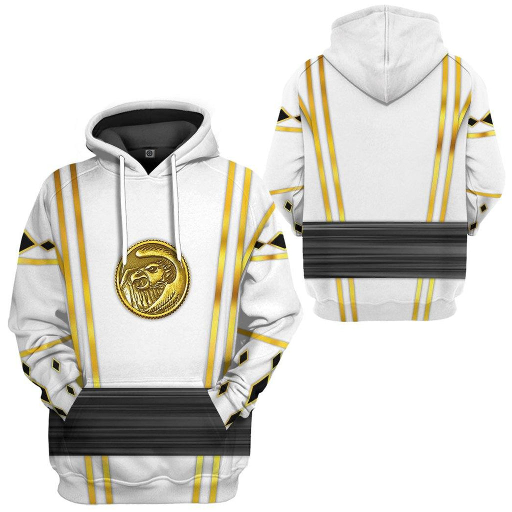  White Ninja Mighty Morphin Power Rangers Custom Tshirt Hoodie Apparel