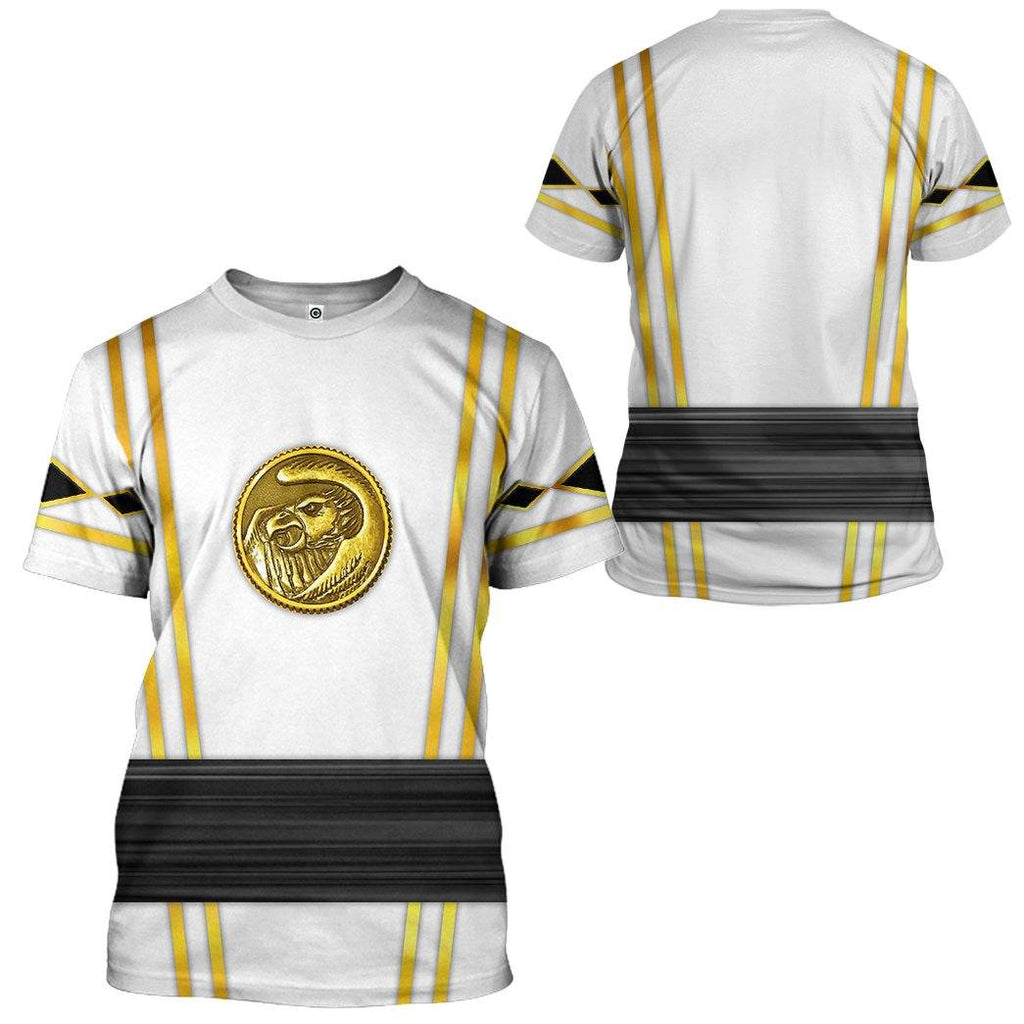  White Ninja Mighty Morphin Power Rangers Custom Tshirt Hoodie Apparel