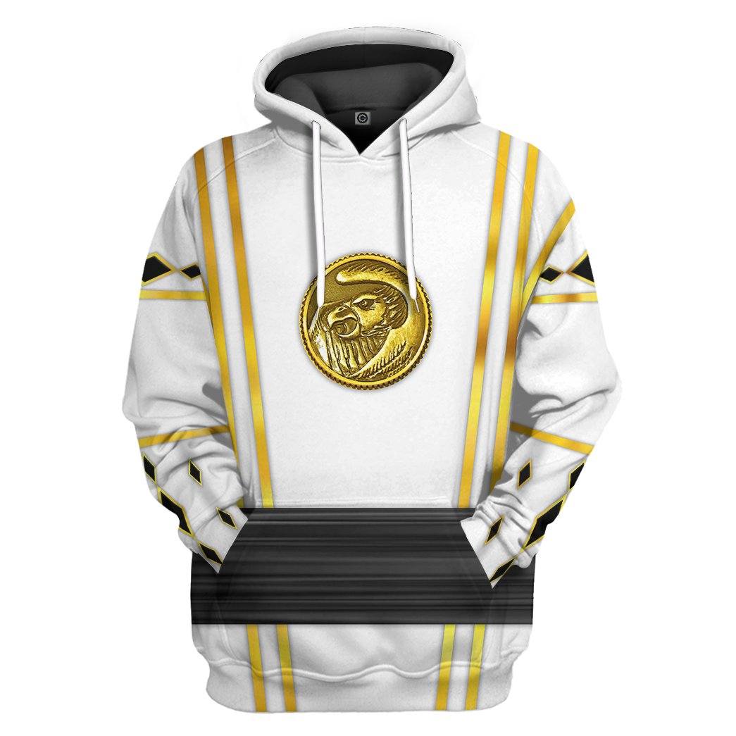  White Ninja Mighty Morphin Power Rangers Custom Tshirt Hoodie Apparel