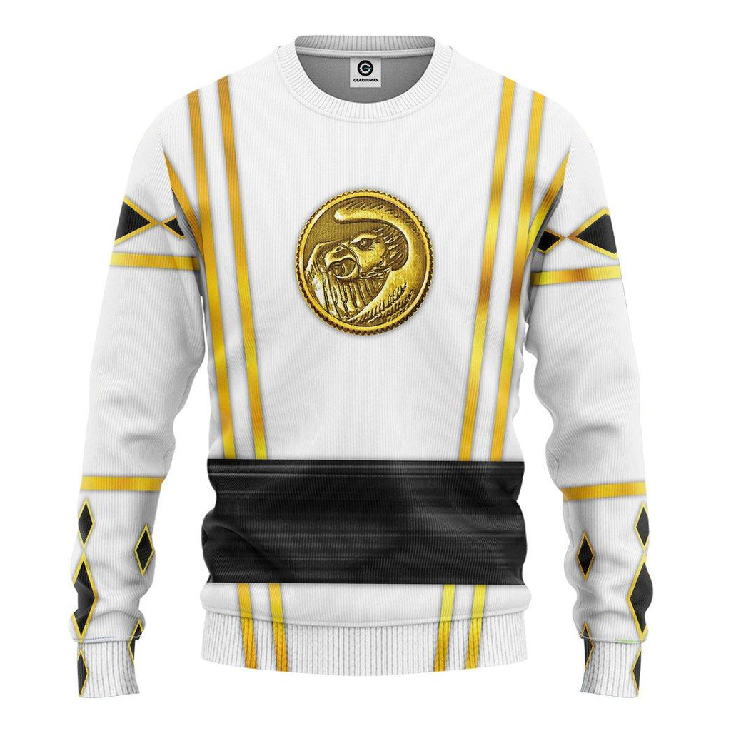 White Ninja Mighty Morphin Power Rangers Custom Tshirt Hoodie Apparel