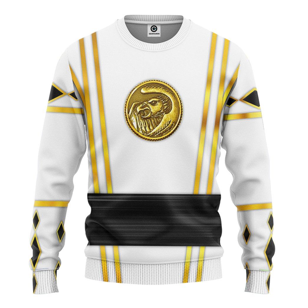  White Ninja Mighty Morphin Power Rangers Custom Tshirt Hoodie Apparel
