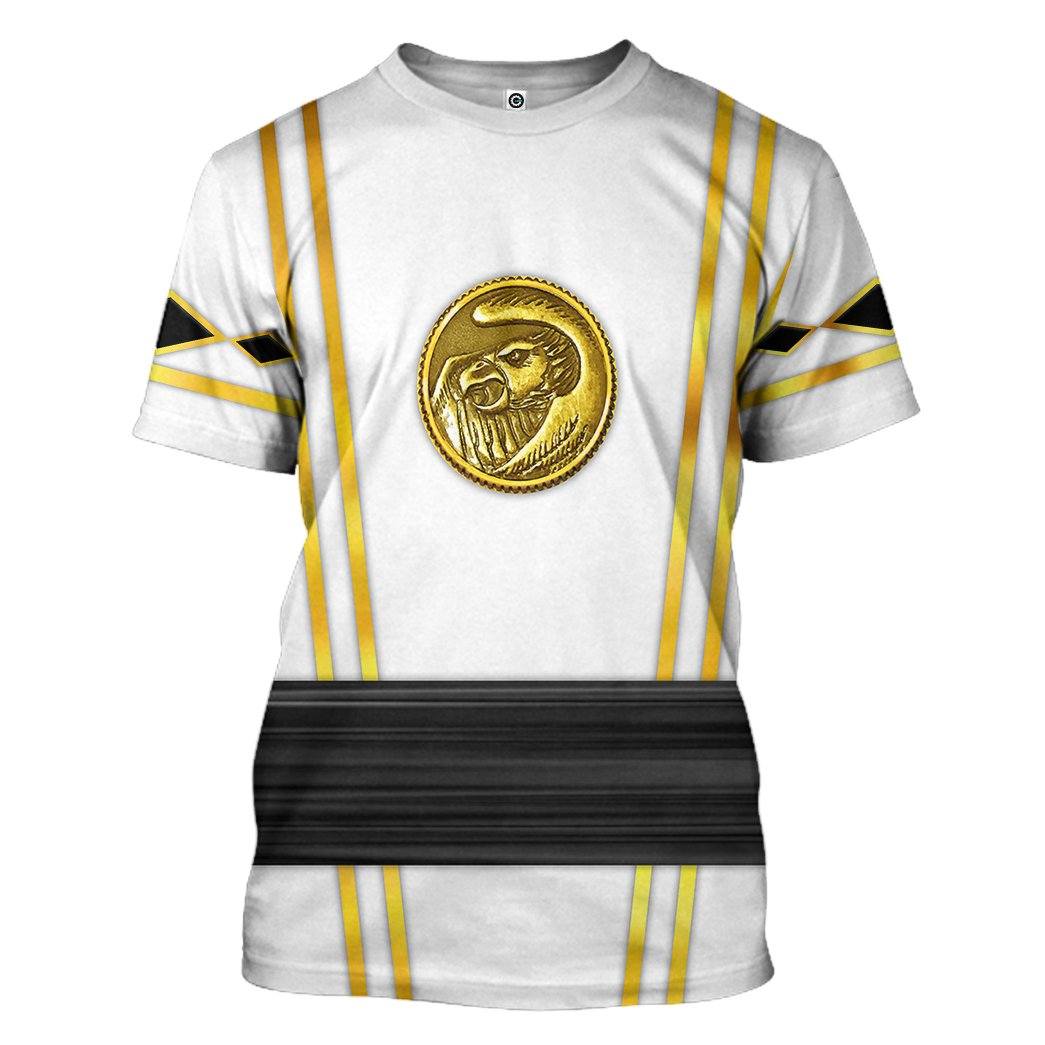  White Ninja Mighty Morphin Power Rangers Custom Tshirt Hoodie Apparel