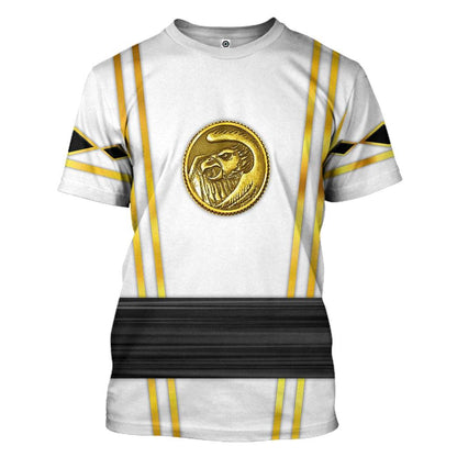  White Ninja Mighty Morphin Power Rangers Custom Tshirt Hoodie Apparel