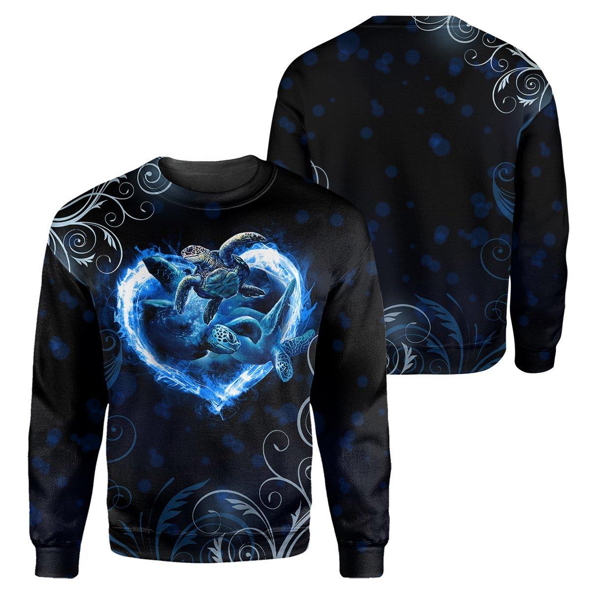 Heart Sea Turtle - All Over Printed Shirt