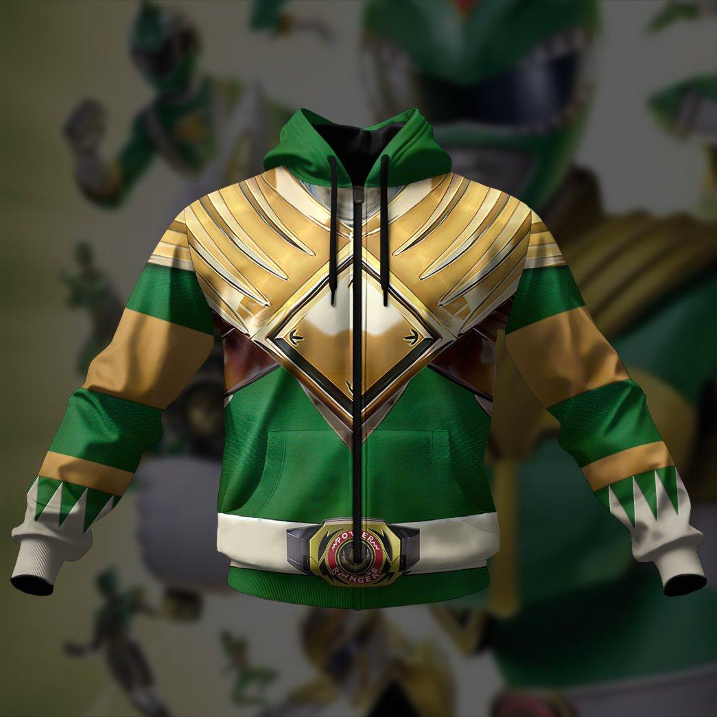 Mighty Morphin Green Power Rangers Custom Hoodie Apparel