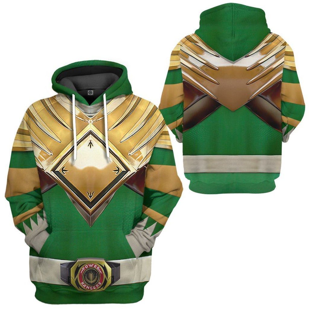 Mighty Morphin Green Power Rangers Custom Hoodie Apparel