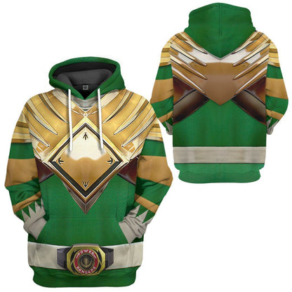 Mighty Morphin Green Power Rangers Custom Hoodie Apparel